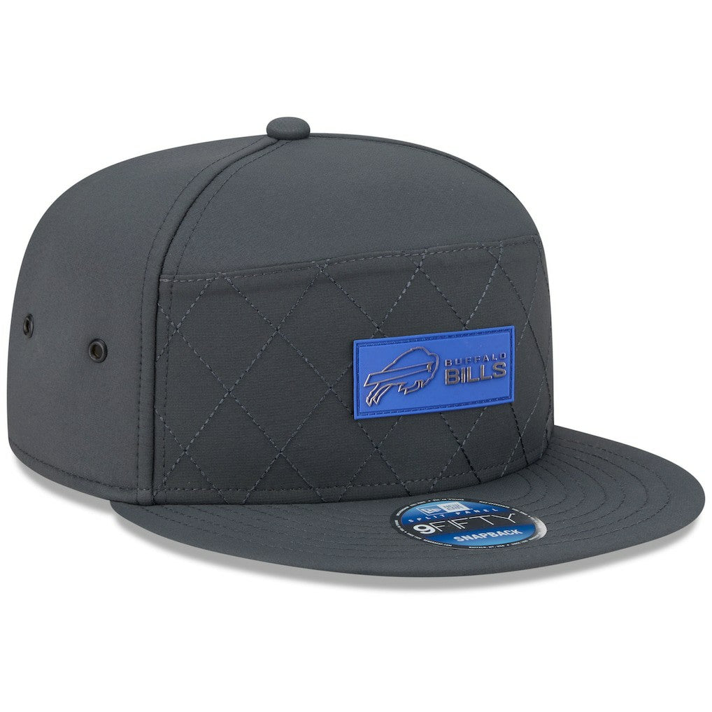 Buffalo Bills New Era 2025 Sideline Cold Weather Split Panel 9FIFTY Snapback Hat Charcoal - NFL