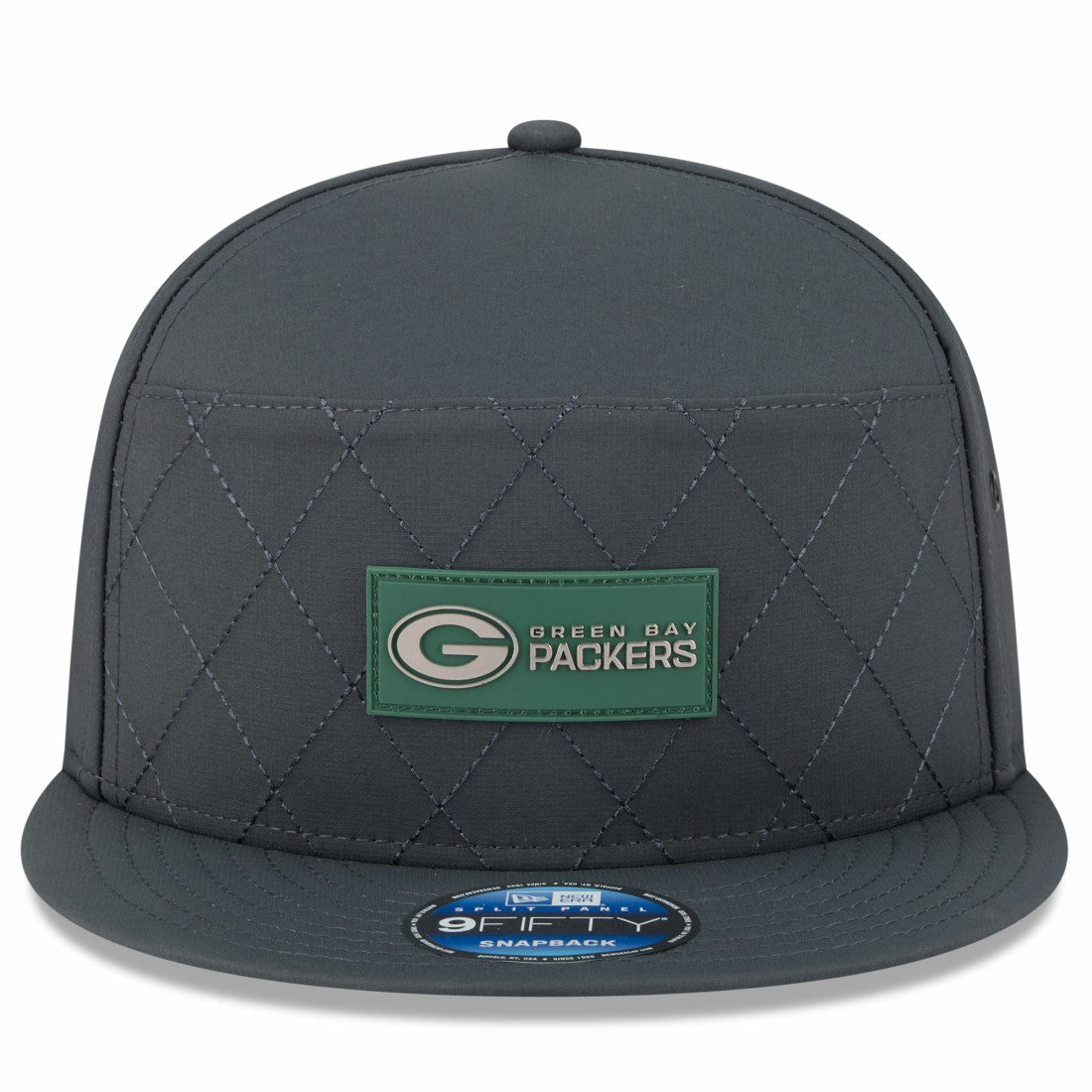 Green Bay Packers New Era 2025 Sideline Cold Weather Split Panel 9FIFTY Snapback Hat Charcoal - NFL