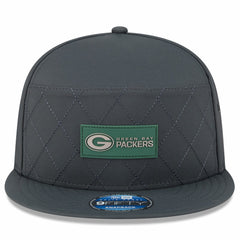 Green Bay Packers New Era 2025 Sideline Cold Weather Split Panel 9FIFTY Snapback Hat Charcoal - NFL