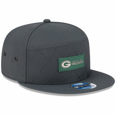 Green Bay Packers New Era 2025 Sideline Cold Weather Split Panel 9FIFTY Snapback Hat Charcoal - NFL