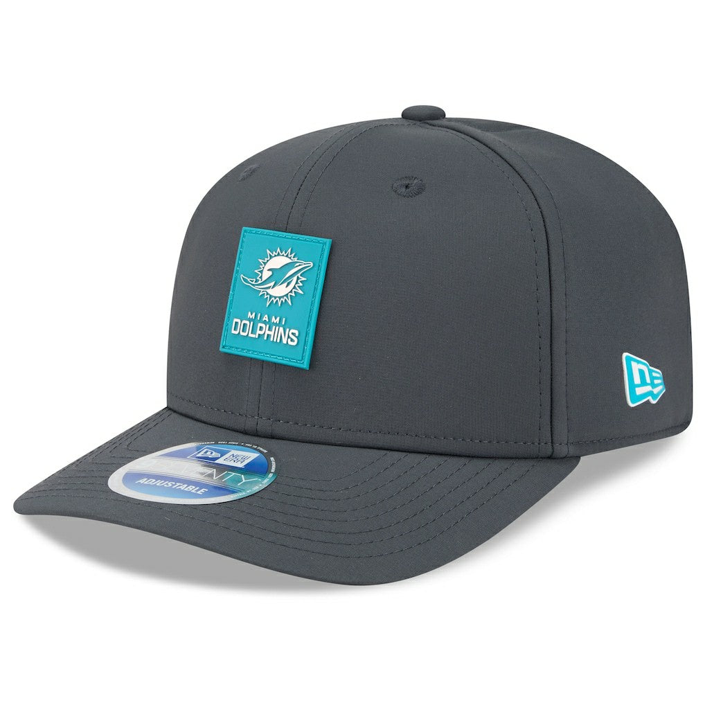 Miami Dolphins New Era 2025 Sideline Cold Weather 9SEVENTY Adjustable Hat Charcoal - NFL