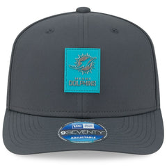 Miami Dolphins New Era 2025 Sideline Cold Weather 9SEVENTY Adjustable Hat Charcoal - NFL
