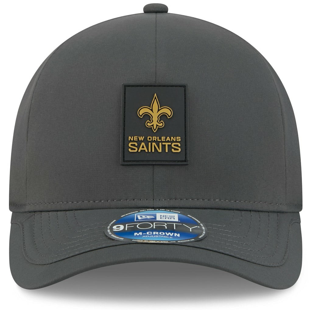 New Orleans Saints New Era 2025 Sideline Cold Weather 9FORTY M-Crown Adjustable Hat Charcoal - NFL