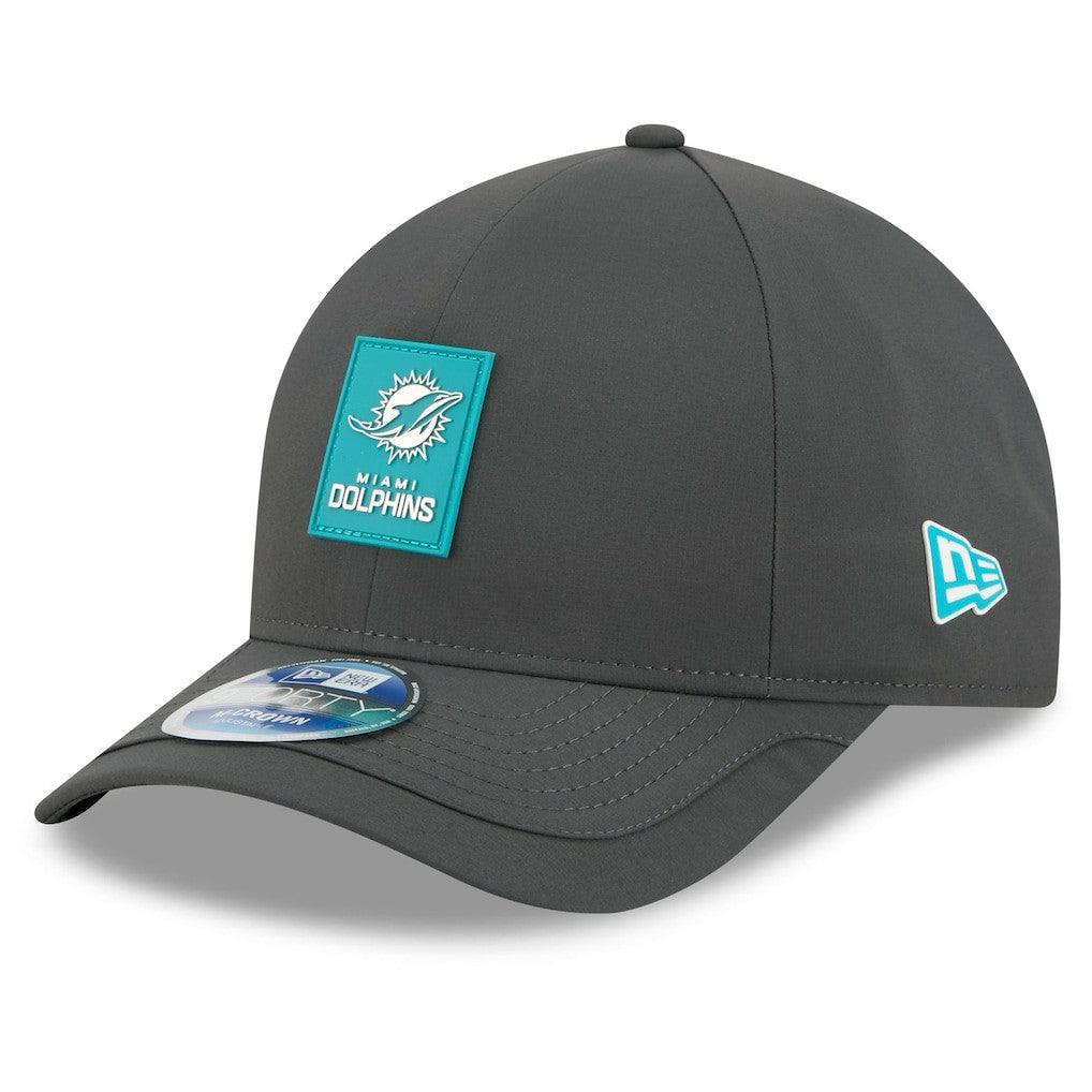 Miami Dolphins New Era 2025 Sideline Cold Weather 9FORTY M-Crown Adjustable Hat Charcoal - NFL