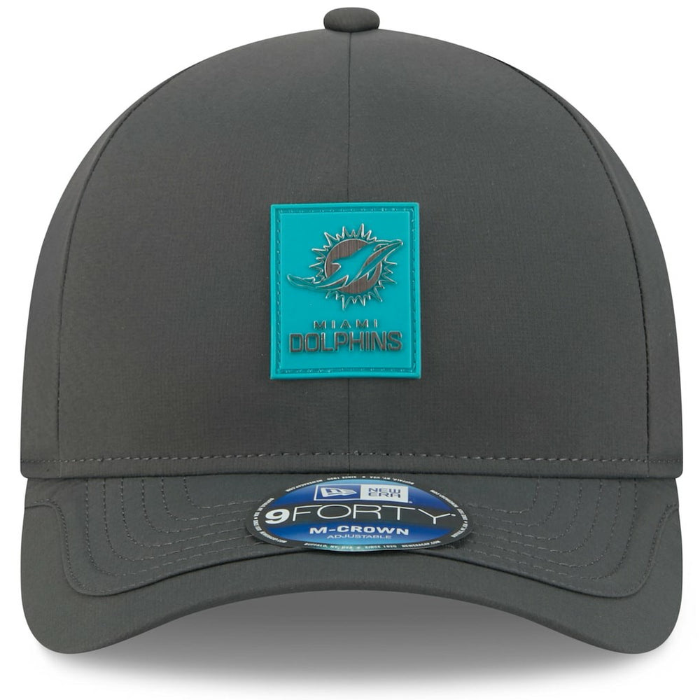Miami Dolphins New Era 2025 Sideline Cold Weather 9FORTY M-Crown Adjustable Hat Charcoal - NFL