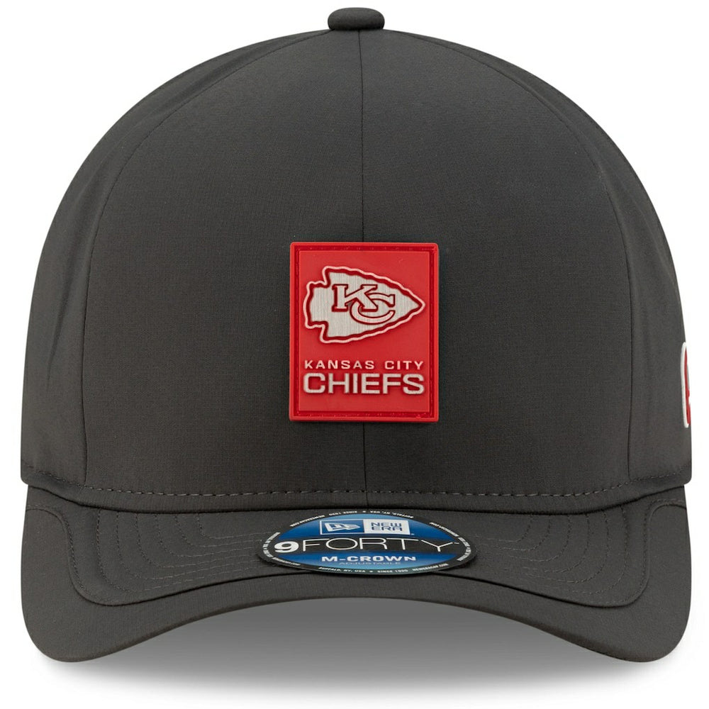 Kansas City Chiefs New Era 2025 Sideline Cold Weather 9FORTY M-Crown Adjustable Hat Charcoal - NFL