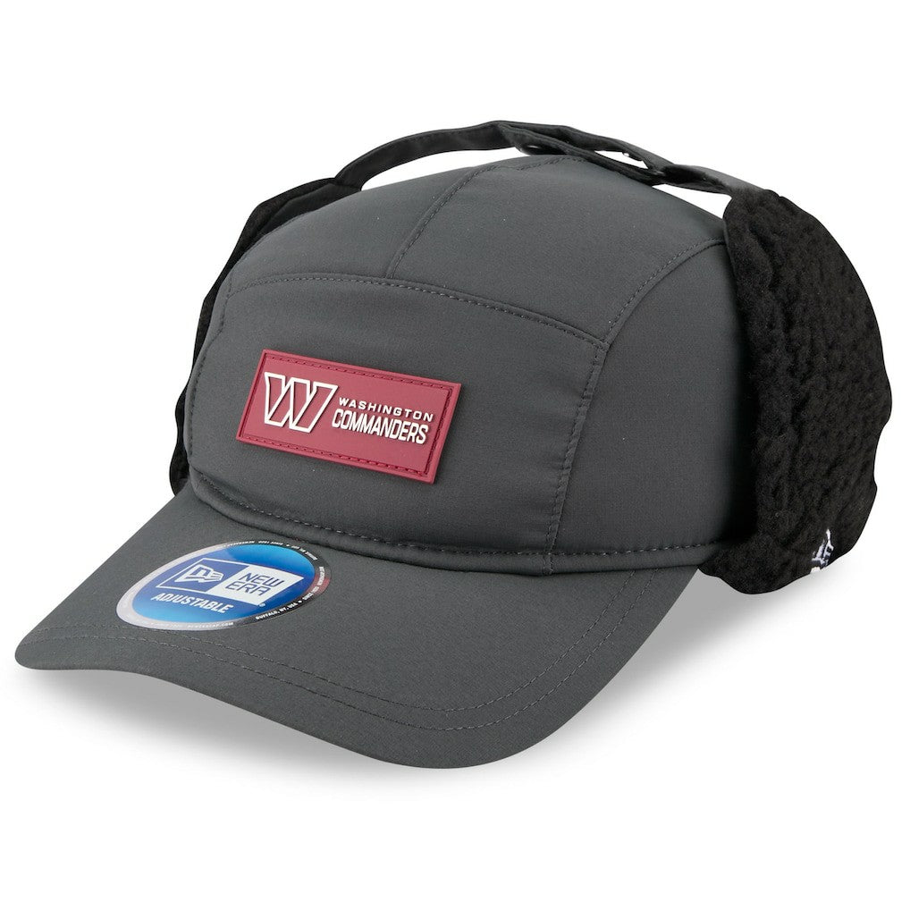 Washington Commanders New Era 2025 Sideline Cold Weather Runner Dog Ear Adjustable Hat Charcoal - NFL