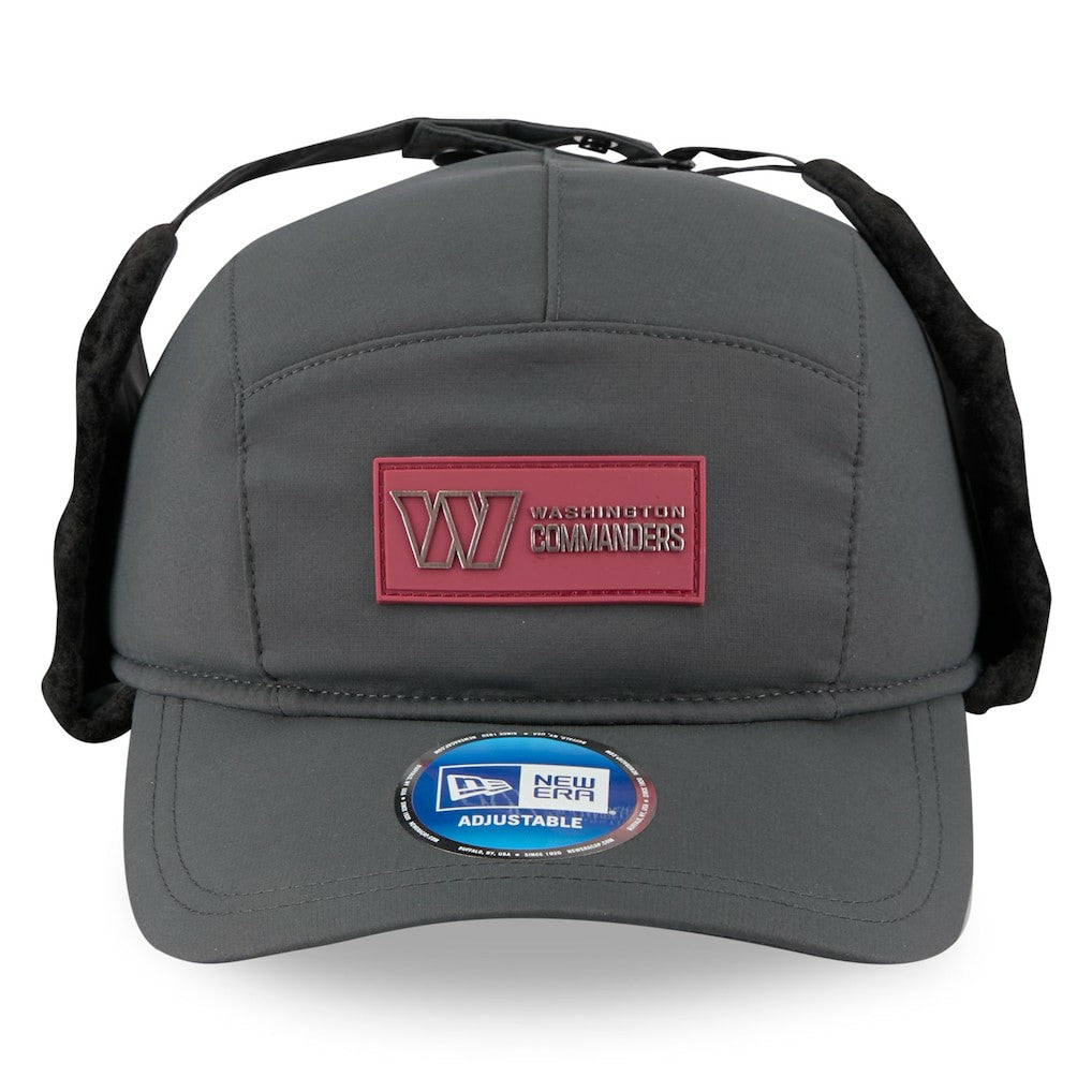 Washington Commanders New Era 2025 Sideline Cold Weather Runner Dog Ear Adjustable Hat Charcoal - NFL