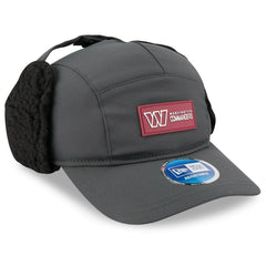 Washington Commanders New Era 2025 Sideline Cold Weather Runner Dog Ear Adjustable Hat Charcoal - NFL