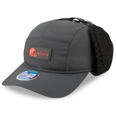 Cleveland Browns New Era 2025 Sideline Cold Weather Runner Dog Ear Adjustable Hat Charcoal - NFL