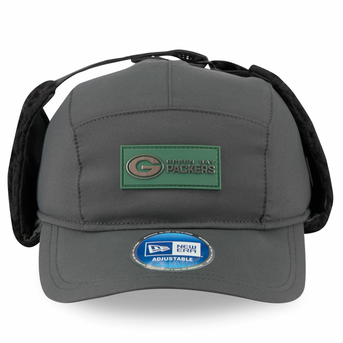 Green Bay Packers New Era 2025 Sideline Cold Weather Runner Dog Ear Adjustable Hat Charcoal - NFL