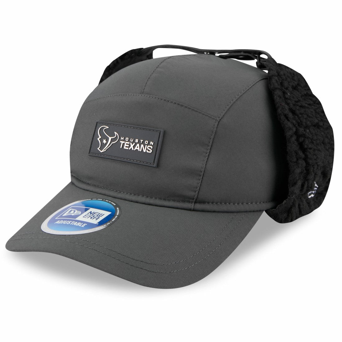 Houston Texans New Era 2025 Sideline Cold Weather Runner Dog Ear Adjustable Hat Charcoal - NFL