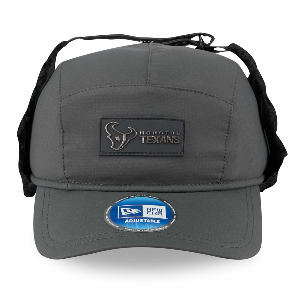 Houston Texans New Era 2025 Sideline Cold Weather Runner Dog Ear Adjustable Hat Charcoal - NFL