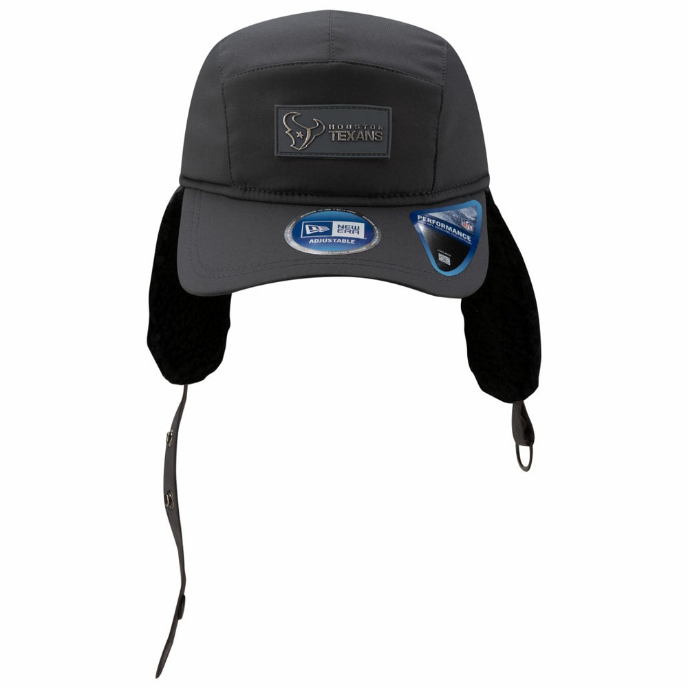 Houston Texans New Era 2025 Sideline Cold Weather Runner Dog Ear Adjustable Hat Charcoal - NFL