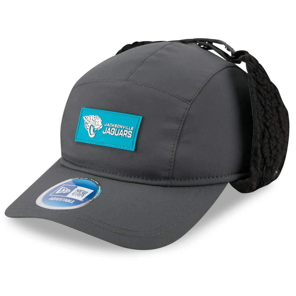 Jacksonville Jaguars New Era 2025 Sideline Cold Weather Runner Dog Ear Adjustable Hat Charcoal - NFL