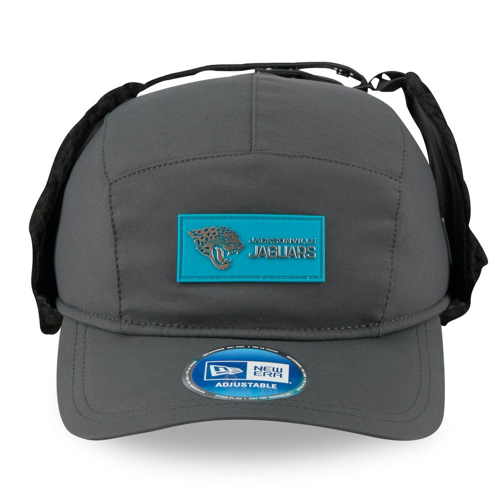 Jacksonville Jaguars New Era 2025 Sideline Cold Weather Runner Dog Ear Adjustable Hat Charcoal - NFL