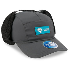 Jacksonville Jaguars New Era 2025 Sideline Cold Weather Runner Dog Ear Adjustable Hat Charcoal - NFL