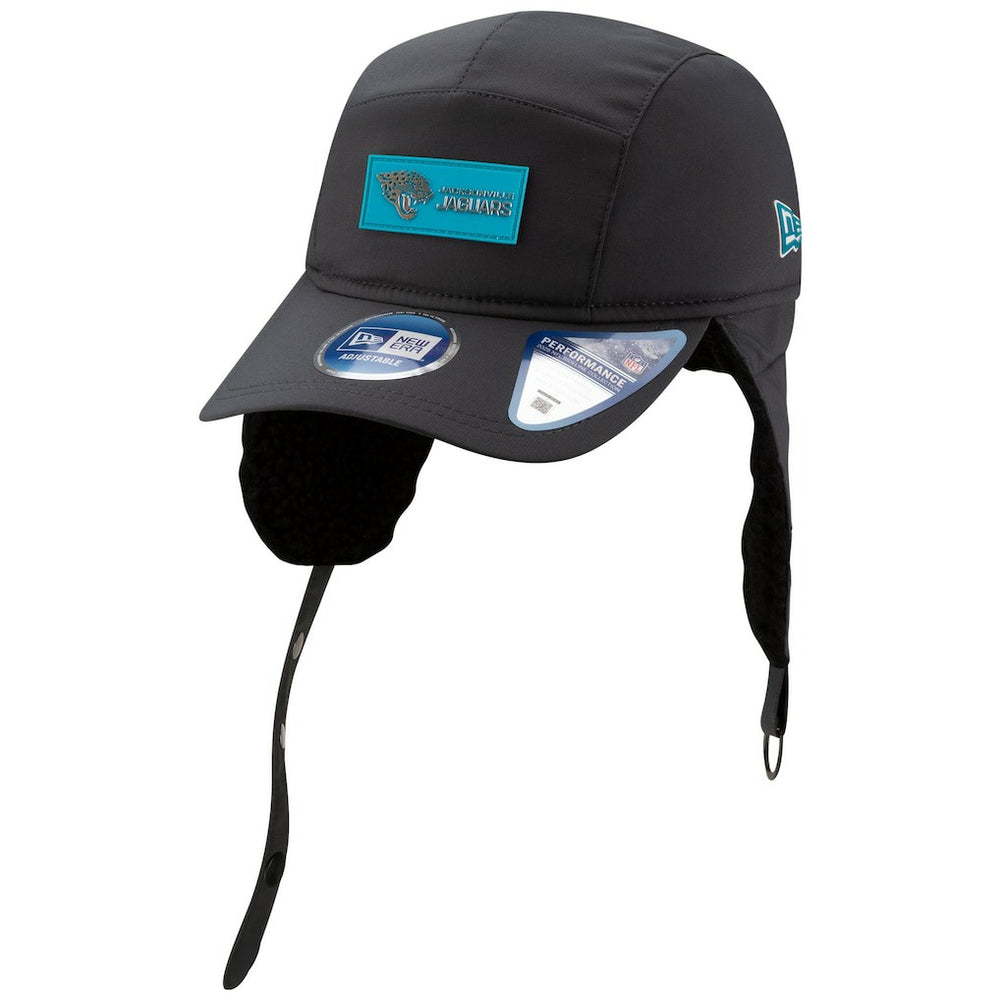 Jacksonville Jaguars New Era 2025 Sideline Cold Weather Runner Dog Ear Adjustable Hat Charcoal - NFL