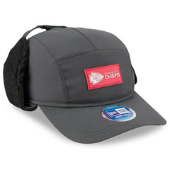 Kansas City Chiefs New Era 2025 Sideline Cold Weather Runner Dog Ear Adjustable Hat Charcoal - NFL