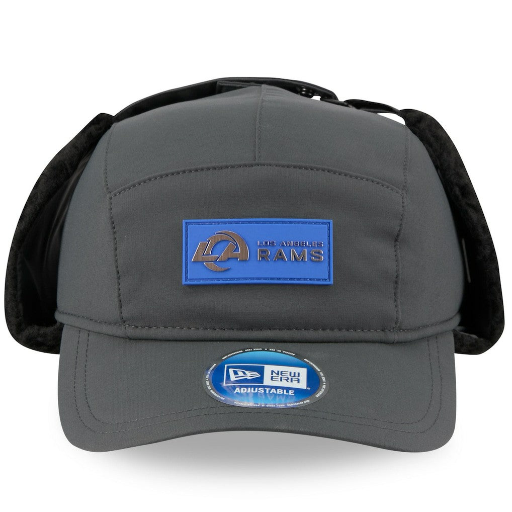 Los Angeles Rams New Era 2025 Sideline Cold Weather Runner Dog Ear Adjustable Hat Charcoal - NFL