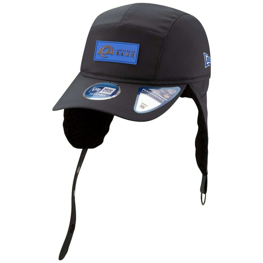 Los Angeles Rams New Era 2025 Sideline Cold Weather Runner Dog Ear Adjustable Hat Charcoal - NFL