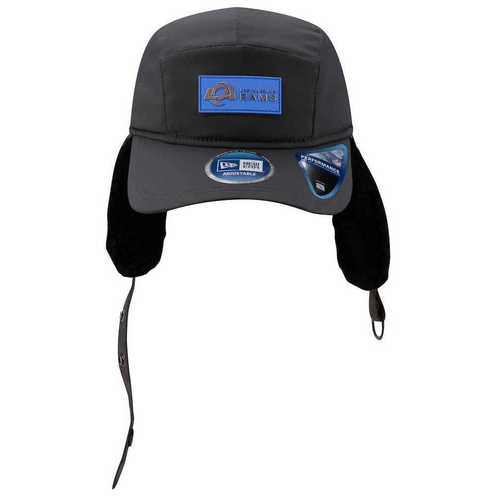 Los Angeles Rams New Era 2025 Sideline Cold Weather Runner Dog Ear Adjustable Hat Charcoal - NFL
