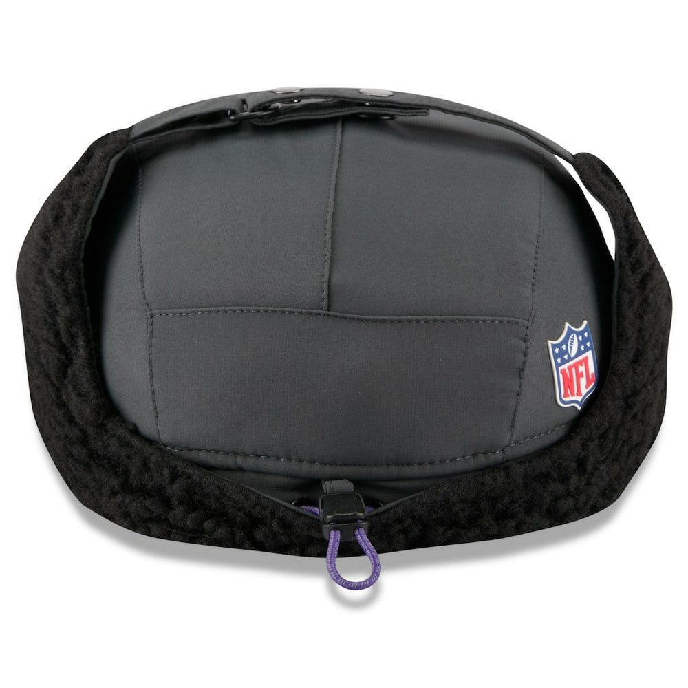 Minnesota Vikings New Era 2025 Sideline Cold Weather Runner Dog Ear Adjustable Hat Charcoal - NFL