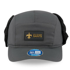 New Orleans Saints New Era 2025 Sideline Cold Weather Runner Dog Ear Adjustable Hat Charcoal - NFL