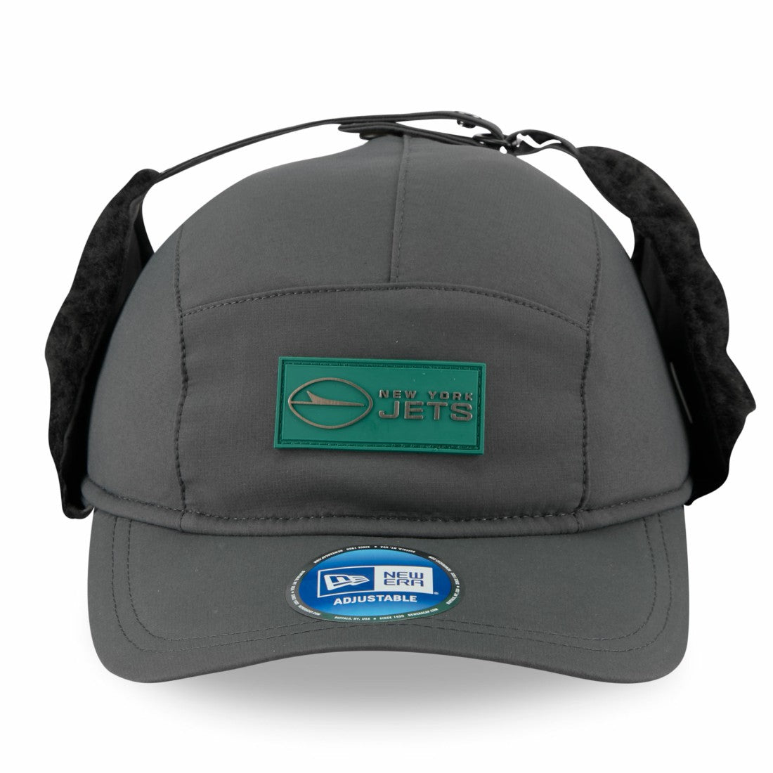 New York Jets New Era 2025 Sideline Cold Weather Runner Dog Ear Adjustable Hat Charcoal - NFL