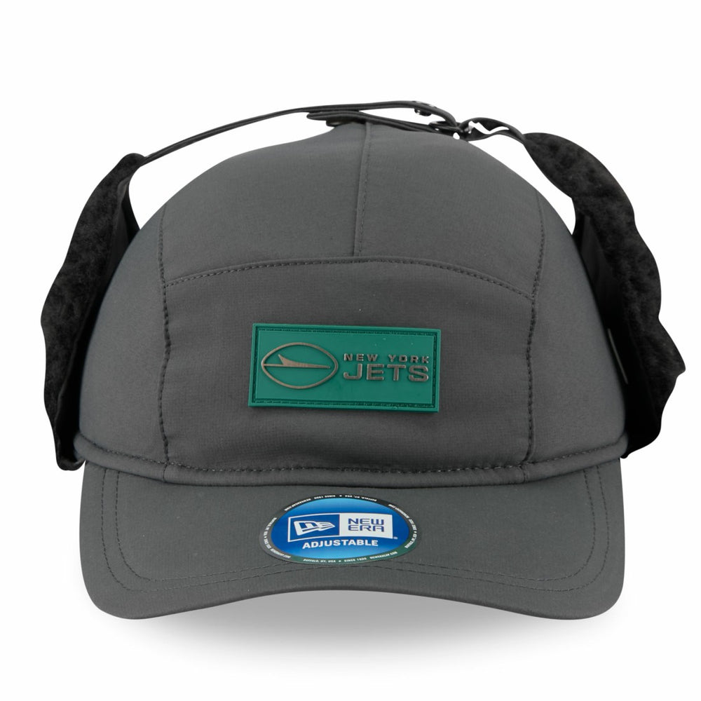 New York Jets New Era 2025 Sideline Cold Weather Runner Dog Ear Adjustable Hat Charcoal - NFL
