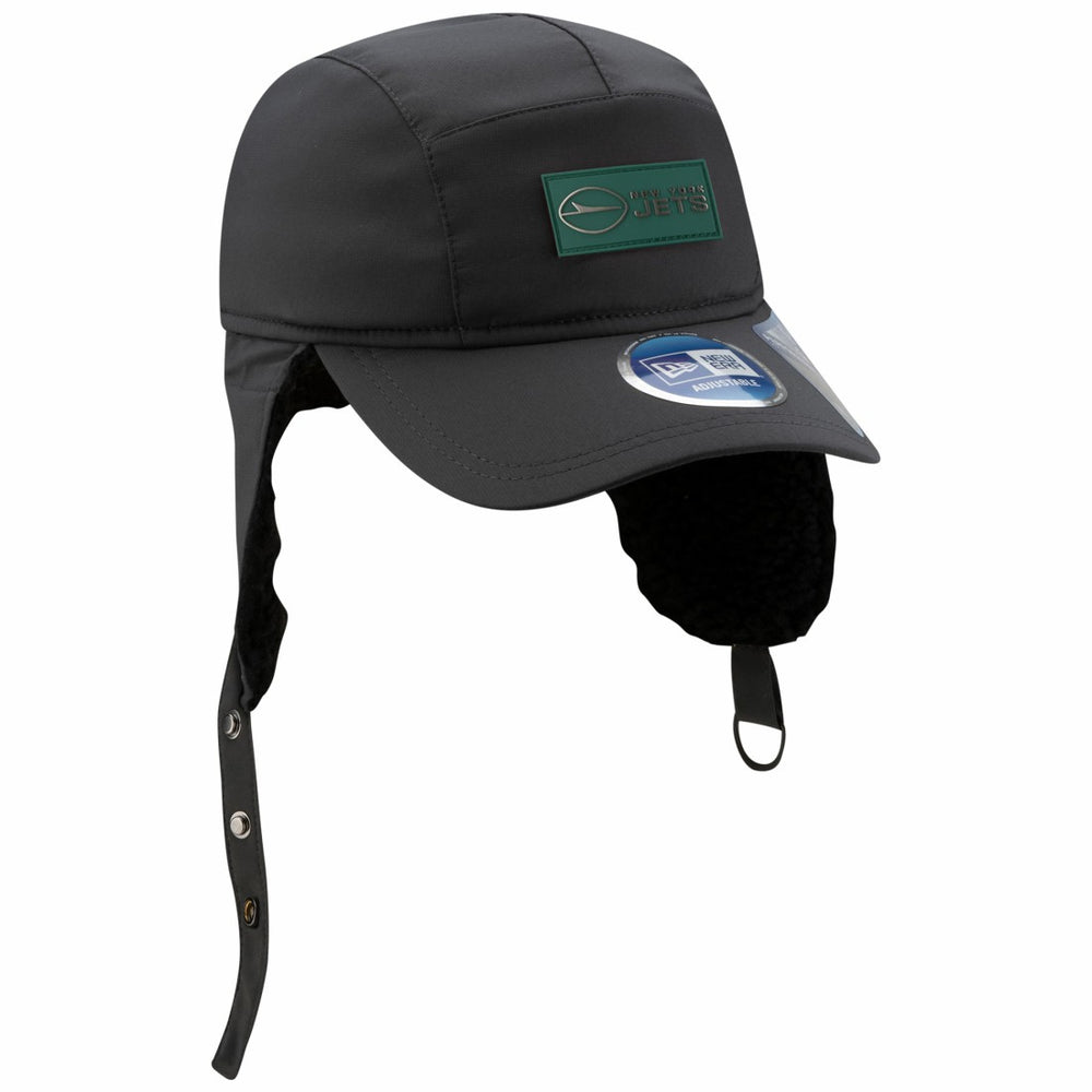 New York Jets New Era 2025 Sideline Cold Weather Runner Dog Ear Adjustable Hat Charcoal - NFL