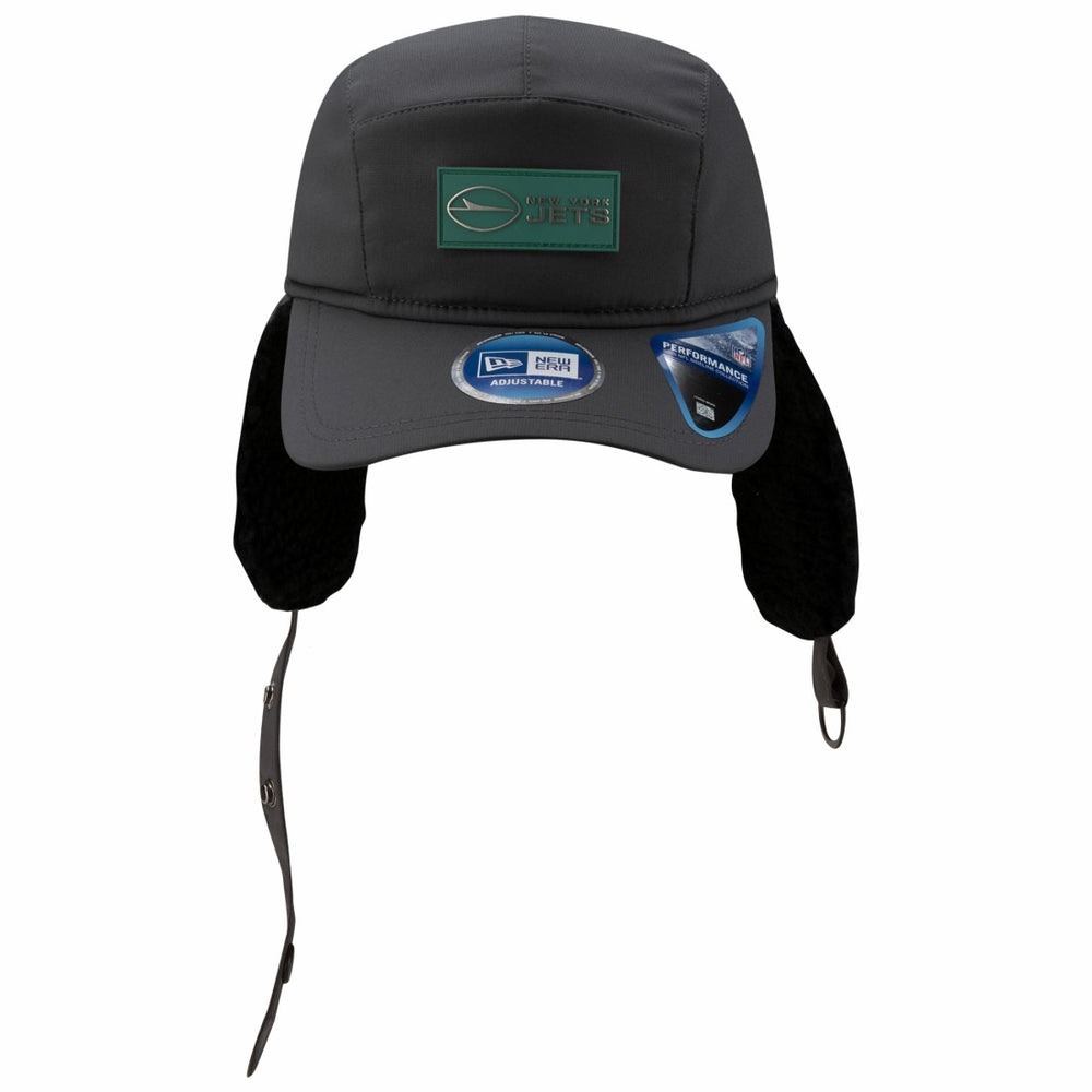 New York Jets New Era 2025 Sideline Cold Weather Runner Dog Ear Adjustable Hat Charcoal - NFL
