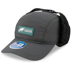 Philadelphia Eagles New Era 2025 Sideline Cold Weather Runner Dog Ear Adjustable Hat Charcoal - NFL