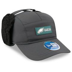 Philadelphia Eagles New Era 2025 Sideline Cold Weather Runner Dog Ear Adjustable Hat Charcoal - NFL