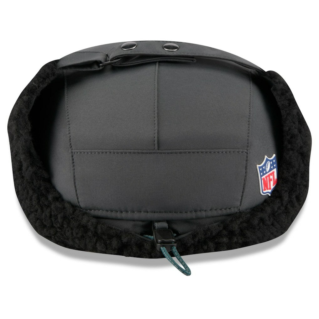 Philadelphia Eagles New Era 2025 Sideline Cold Weather Runner Dog Ear Adjustable Hat Charcoal - NFL