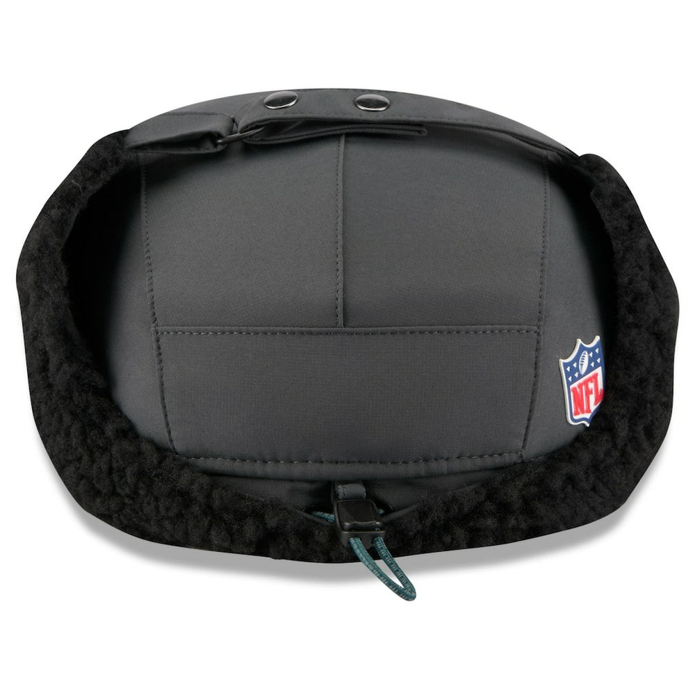 Philadelphia Eagles New Era 2025 Sideline Cold Weather Runner Dog Ear Adjustable Hat Charcoal - NFL