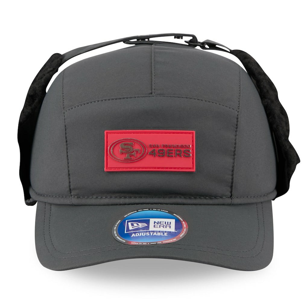 San Francisco 49ers New Era 2025 Sideline Cold Weather Runner Dog Ear Adjustable Hat Charcoal - NFL
