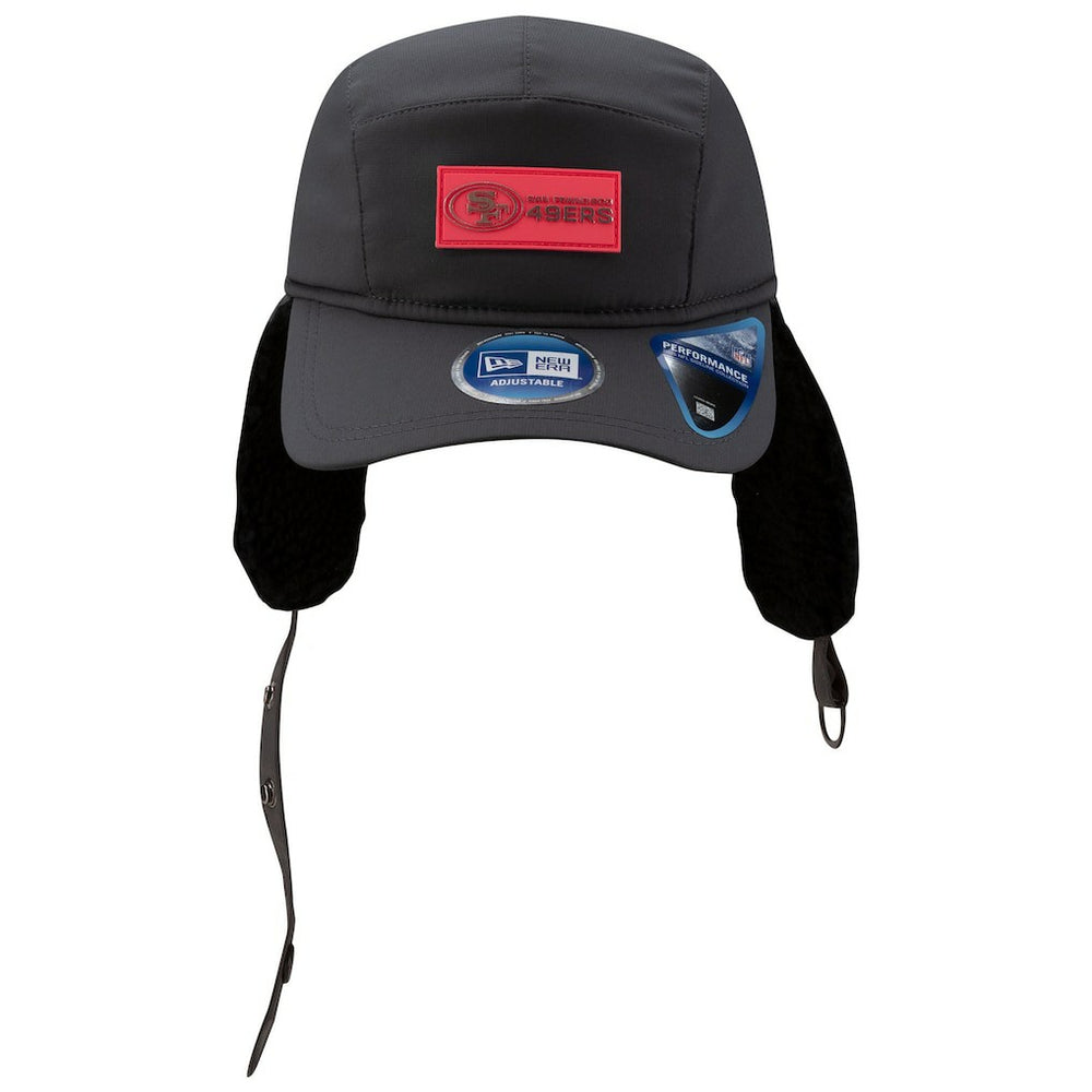 San Francisco 49ers New Era 2025 Sideline Cold Weather Runner Dog Ear Adjustable Hat Charcoal - NFL