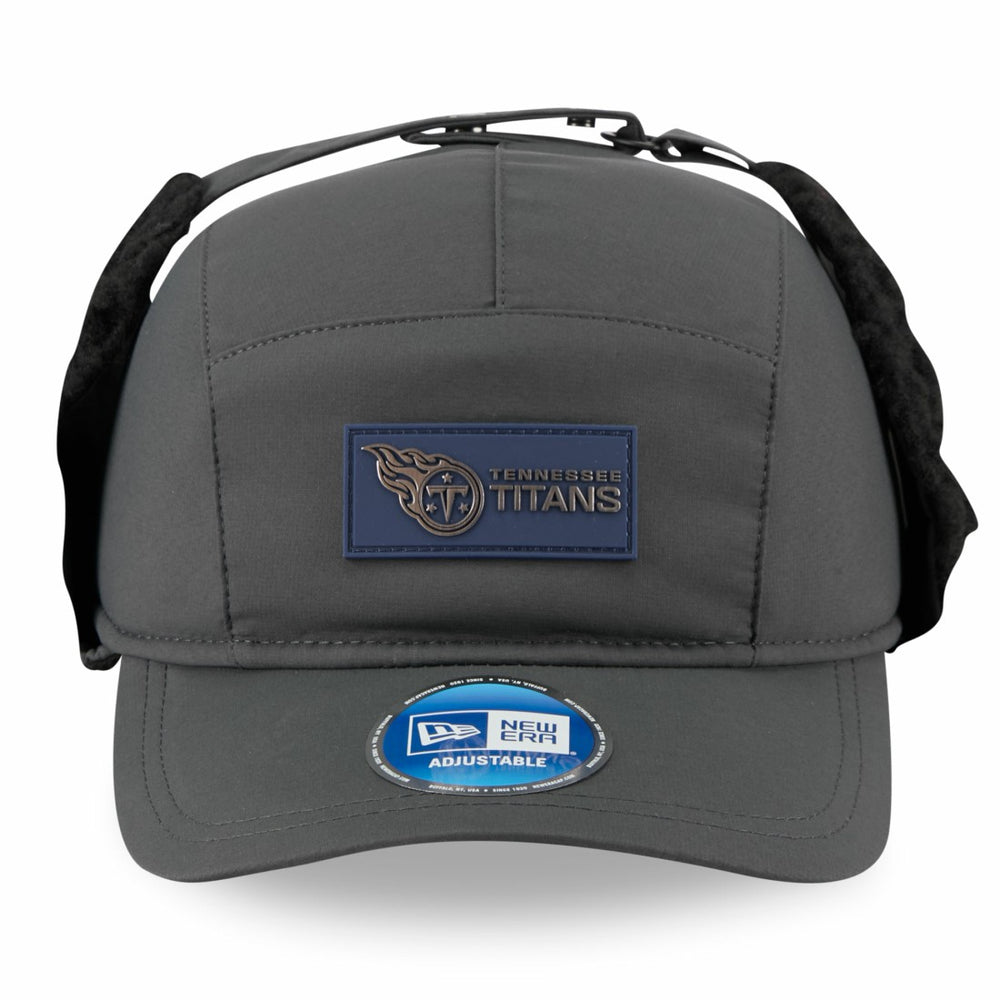Tennessee Titans New Era 2025 Sideline Cold Weather Runner Dog Ear Adjustable Hat Charcoal - NFL