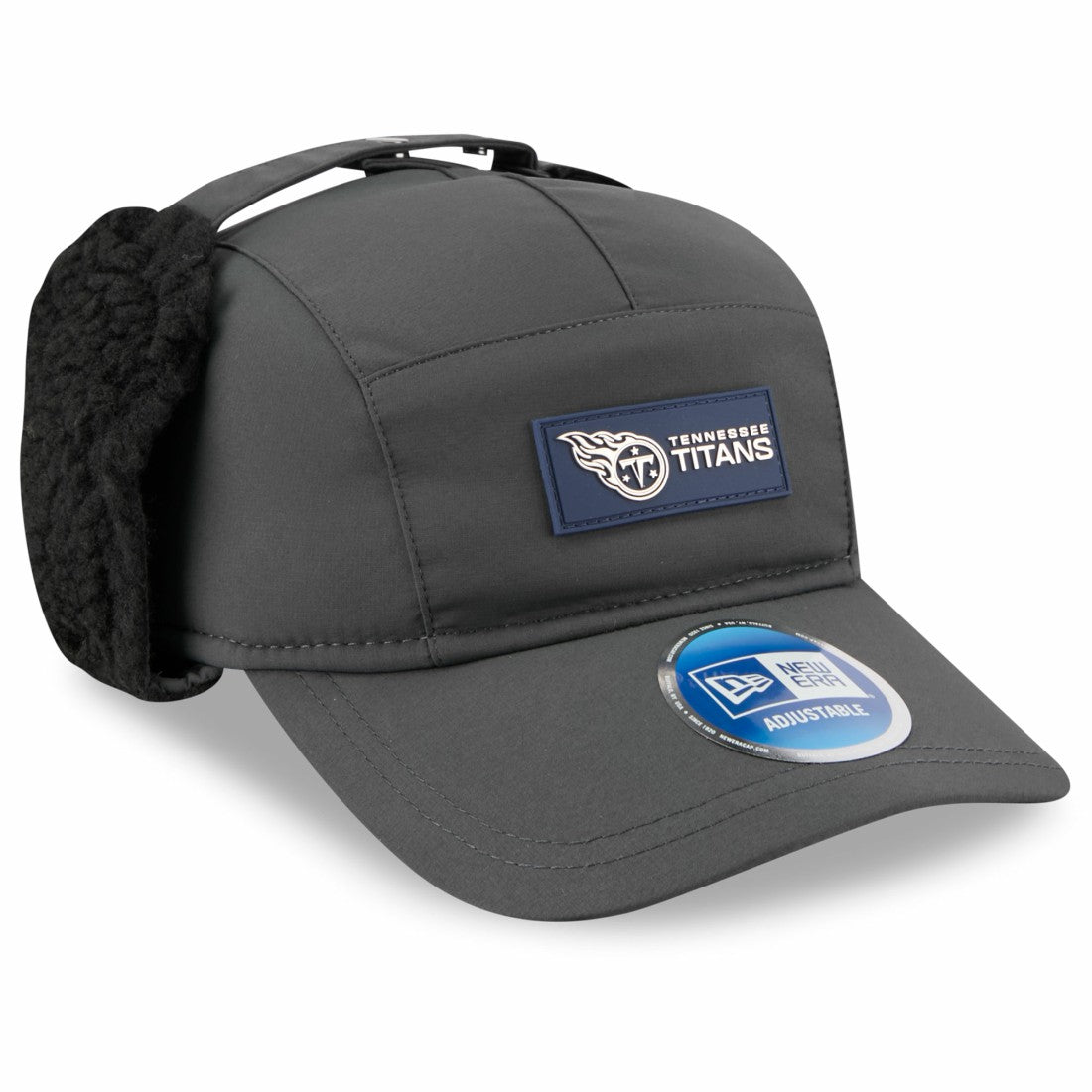 Tennessee Titans New Era 2025 Sideline Cold Weather Runner Dog Ear Adjustable Hat Charcoal - NFL
