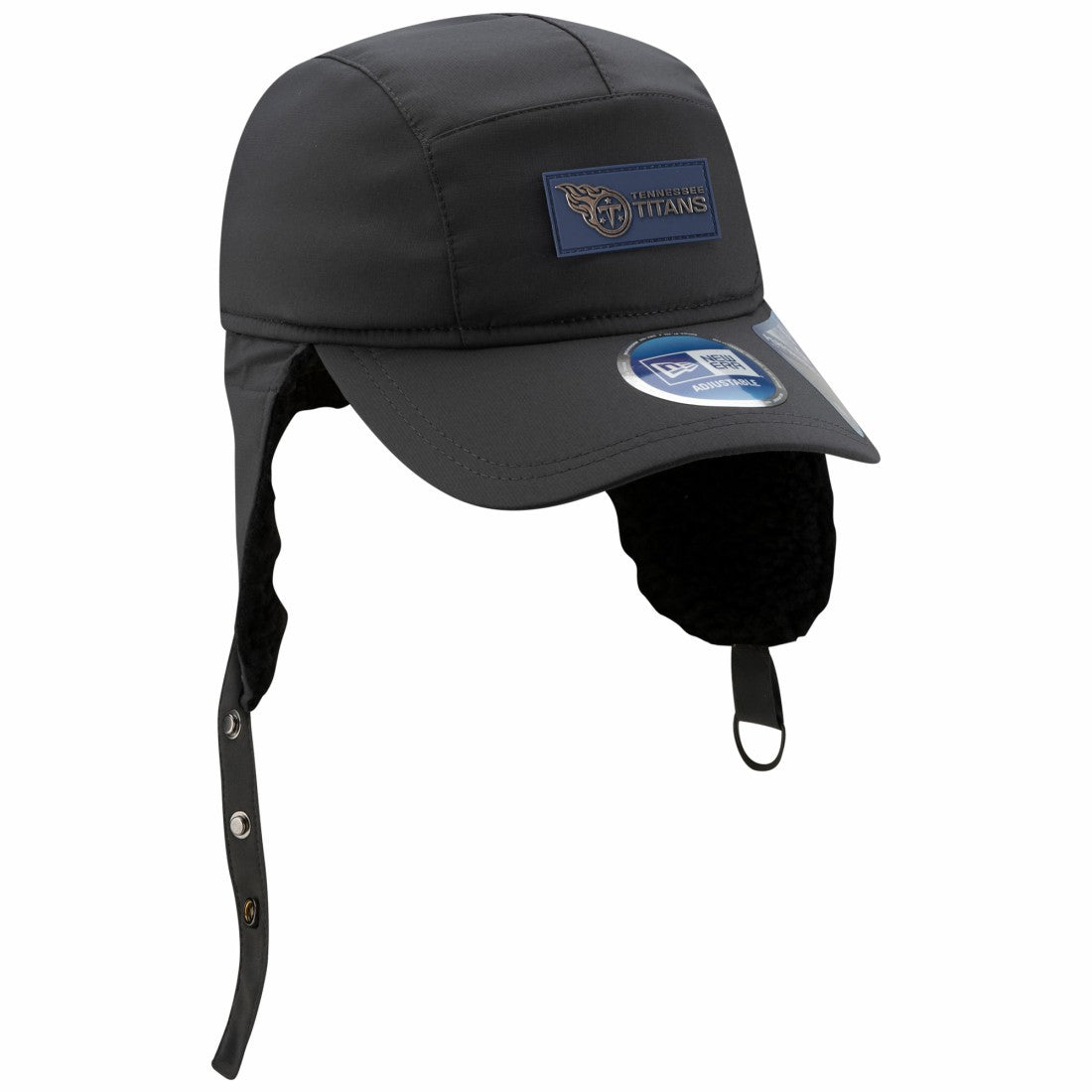 Tennessee Titans New Era 2025 Sideline Cold Weather Runner Dog Ear Adjustable Hat Charcoal - NFL