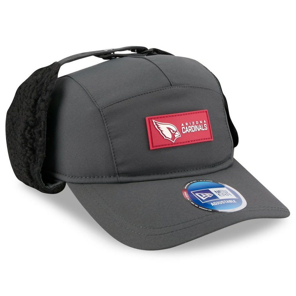 Arizona Cardinals New Era 2025 Sideline Cold Weather Runner Dog Ear Adjustable Hat Charcoal - NFL