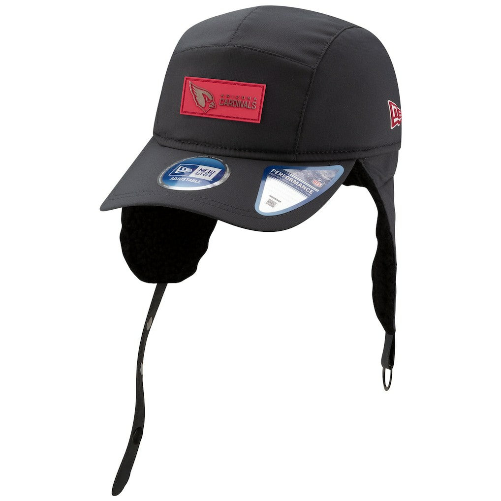 Arizona Cardinals New Era 2025 Sideline Cold Weather Runner Dog Ear Adjustable Hat Charcoal - NFL