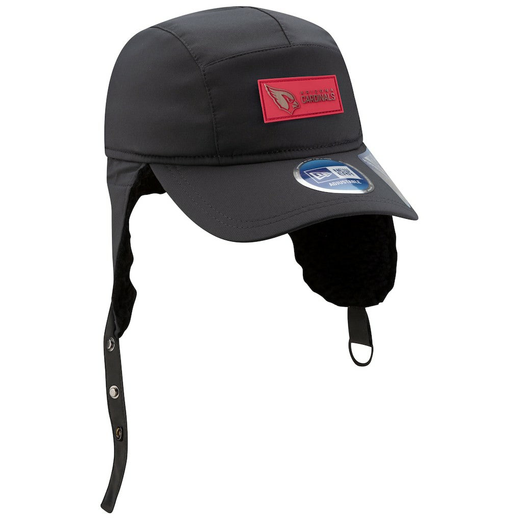 Arizona Cardinals New Era 2025 Sideline Cold Weather Runner Dog Ear Adjustable Hat Charcoal - NFL