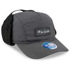 Baltimore Ravens New Era 2025 Sideline Cold Weather Runner Dog Ear Adjustable Hat Charcoal - NFL