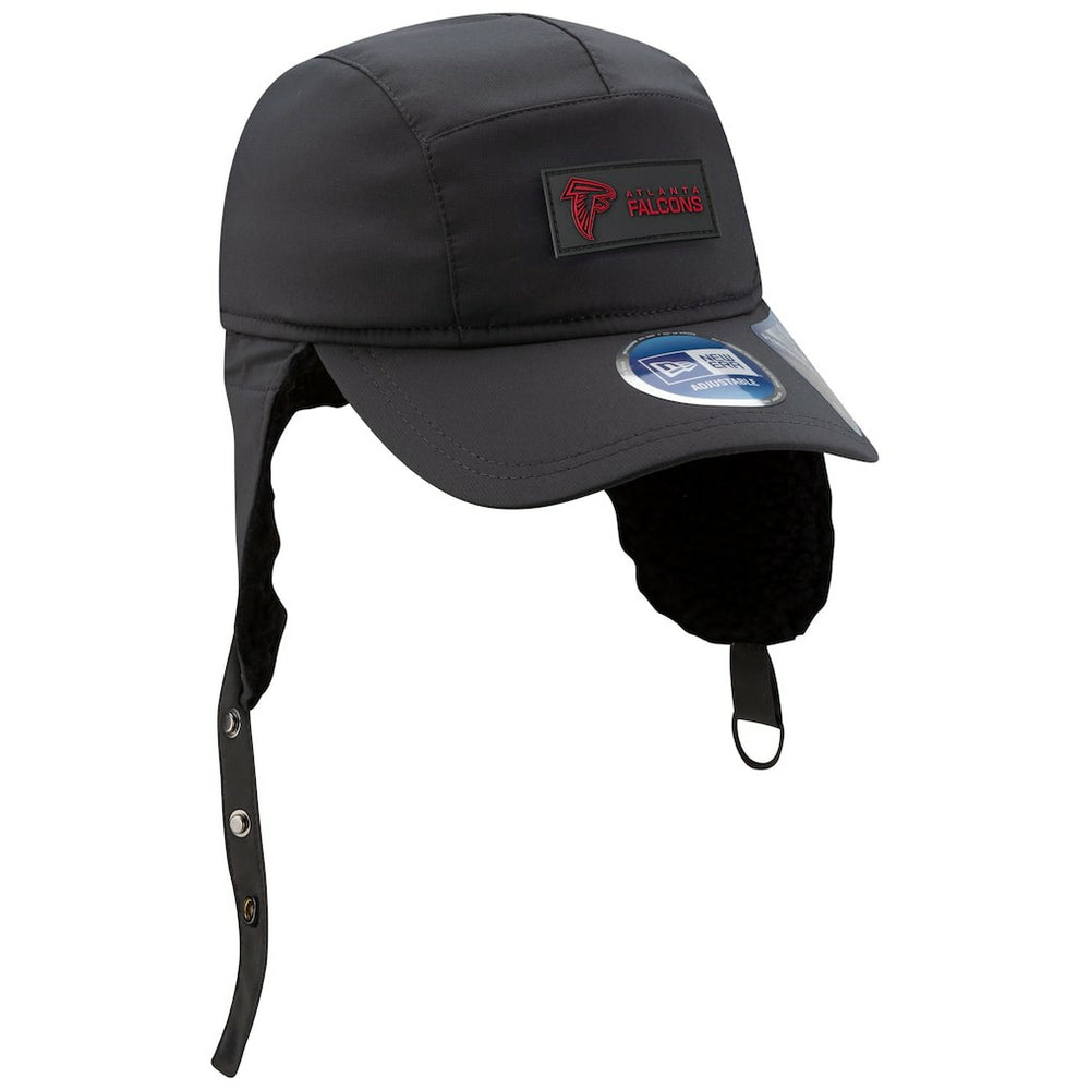 Atlanta Falcons New Era 2025 Sideline Cold Weather Runner Dog Ear Adjustable Hat Charcoal - NFL