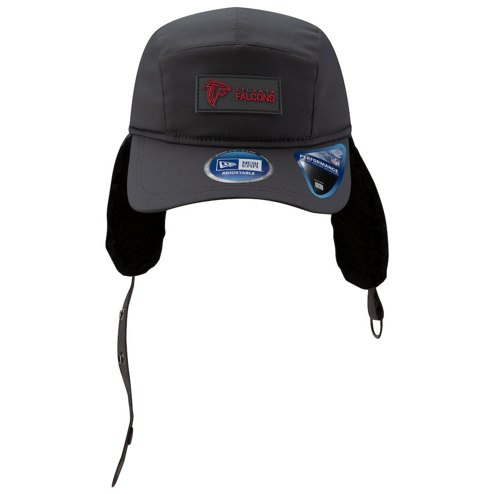 Atlanta Falcons New Era 2025 Sideline Cold Weather Runner Dog Ear Adjustable Hat Charcoal - NFL