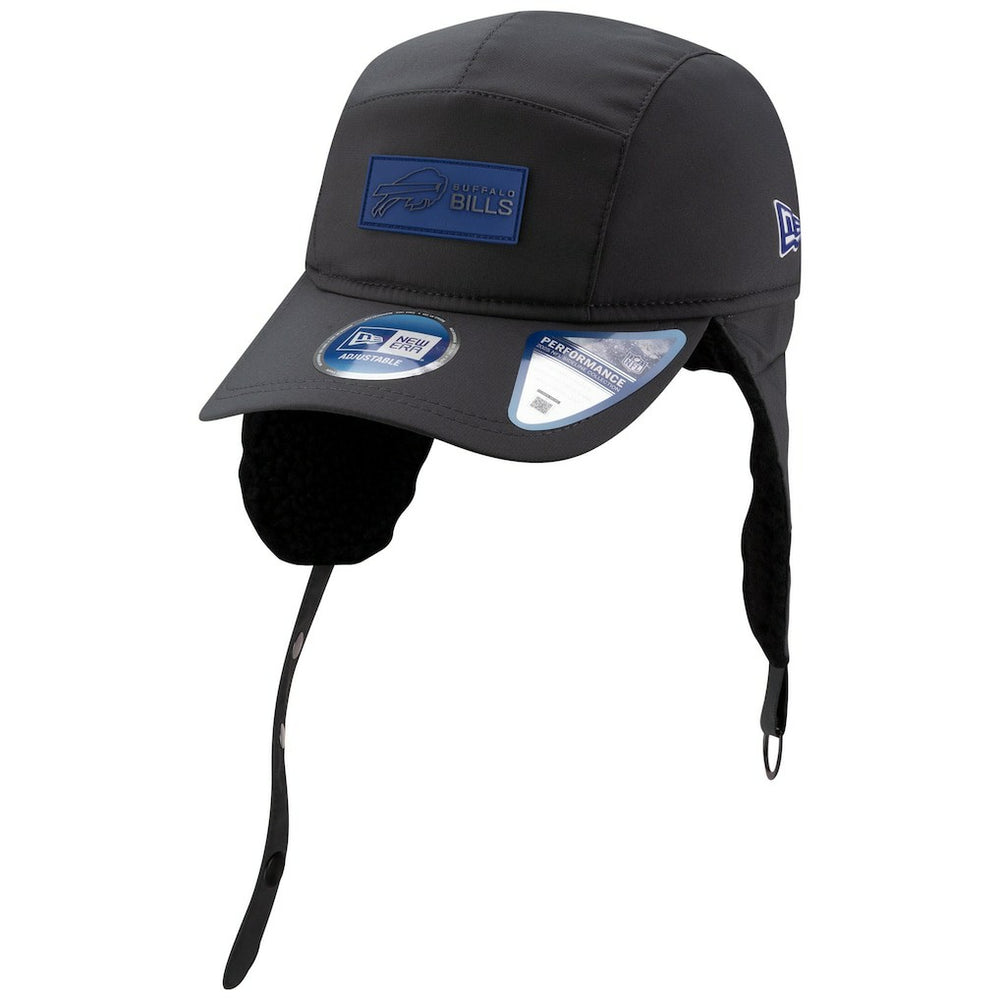 Buffalo Bills New Era 2025 Sideline Cold Weather Runner Dog Ear Adjustable Hat Charcoal - NFL