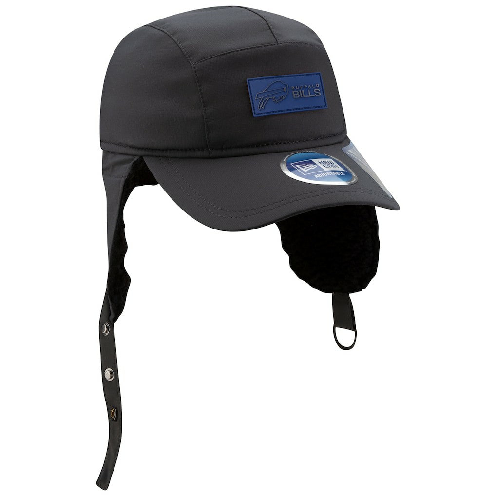 Buffalo Bills New Era 2025 Sideline Cold Weather Runner Dog Ear Adjustable Hat Charcoal - NFL