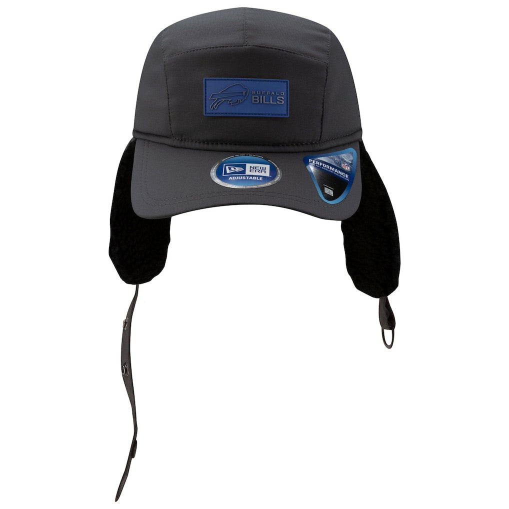 Buffalo Bills New Era 2025 Sideline Cold Weather Runner Dog Ear Adjustable Hat Charcoal - NFL
